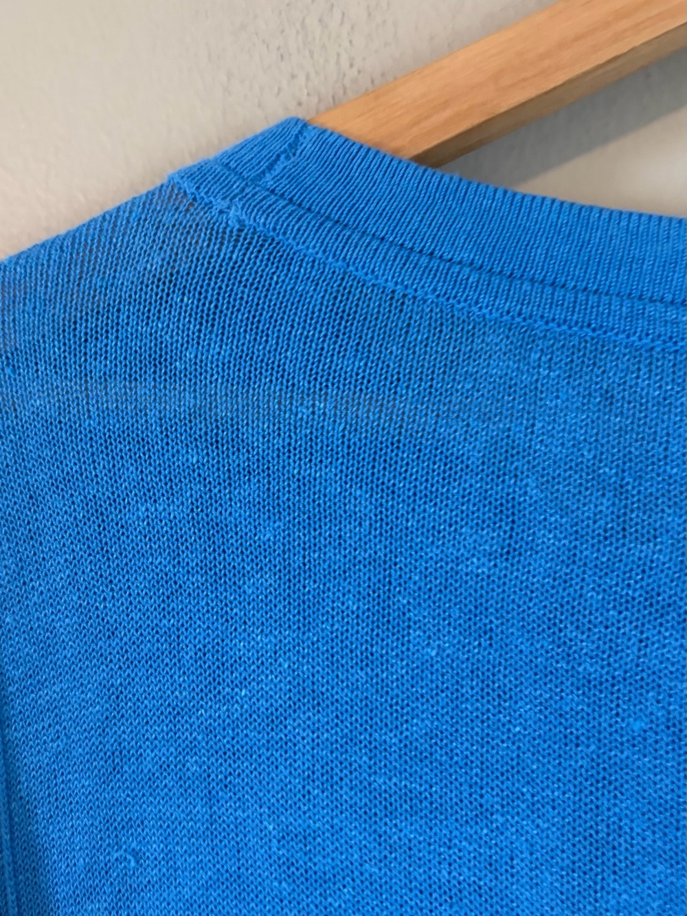 J. Jill Blue Long Sleeve Knit Crewneck Top linen petite XL - Picture 10 of 10